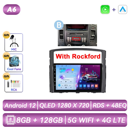 For Mitsubishi Pajero 4 2006-2014 Car Radio Android Automotive