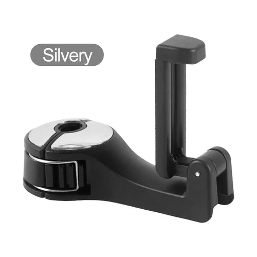 Car Headrest Hook & Phone Holder Seat Back Hanger for Rear Seat Cradle