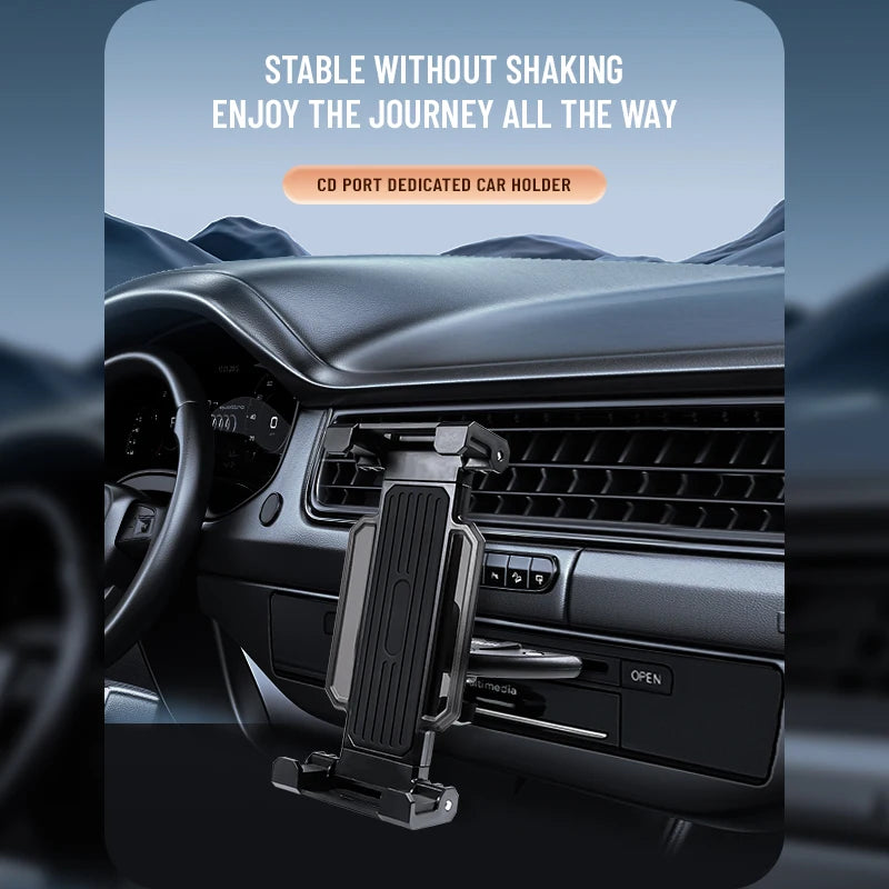 Universal 4-13 Inch Tablet Stands Holder Car CD Slot Bracket Mobile