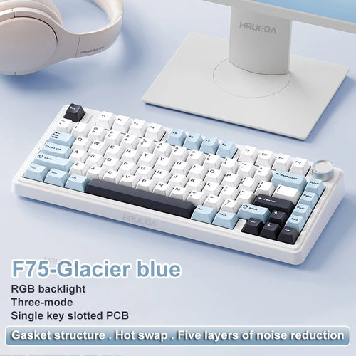 AULA F75 2.4G Wireless/Bluetooth/Wired Gaming Mechanical Keyboard RGB