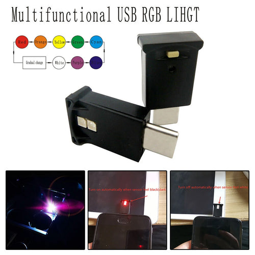 USB Type C LED Interior Light Neon Atmosphere Ambient Lamp Ambient