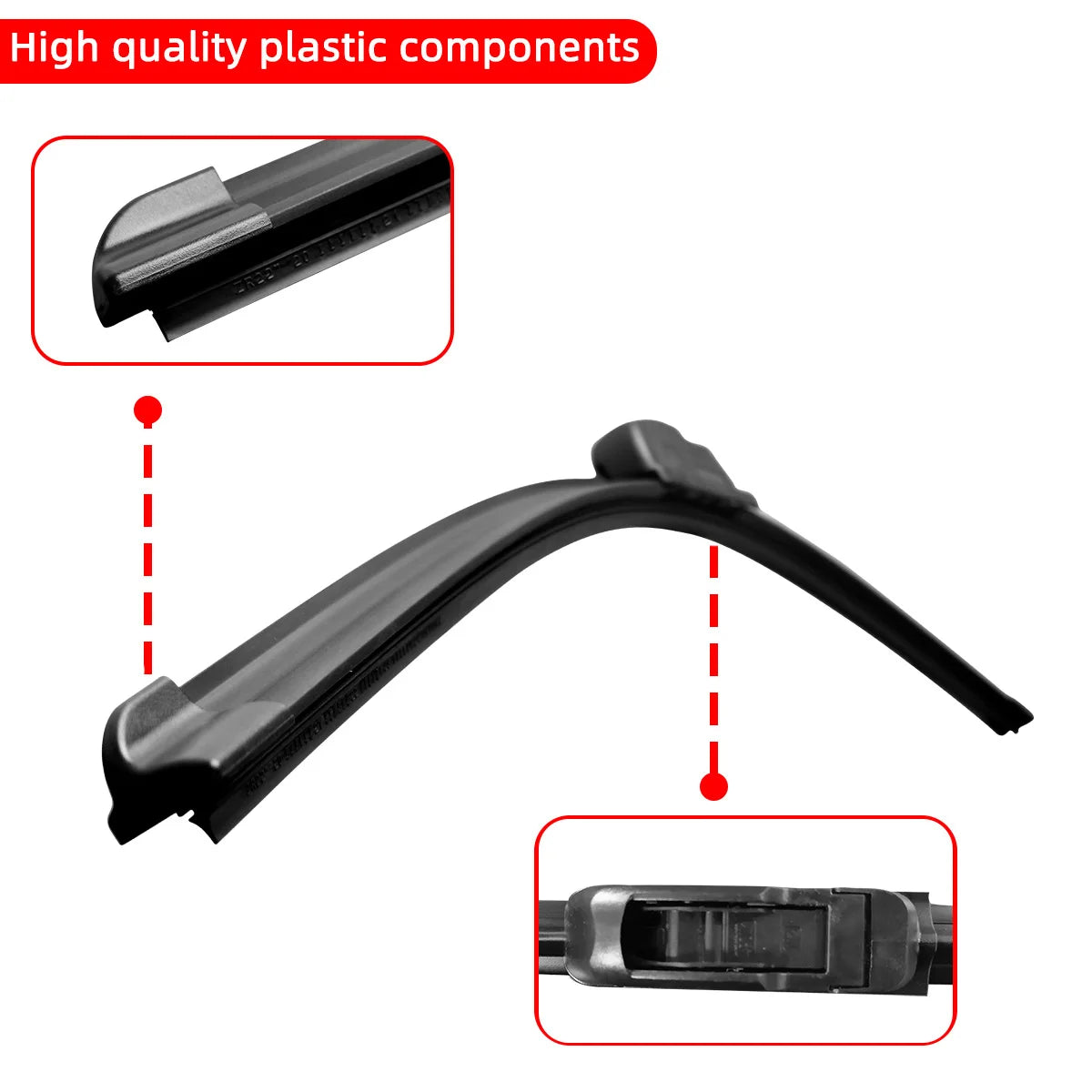 Car Windshield Wiper Blades U-type Universal Soft Rubber Frameless
