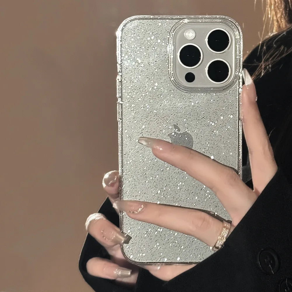 Luxury Sparkling Glitter Clear Case For iPhone 16 15 Pro Max 14 13 12
