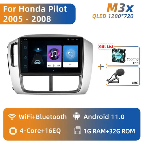 GPS Navigation Car Video Multimedia Player 4G for Honda Pilot 1 2005