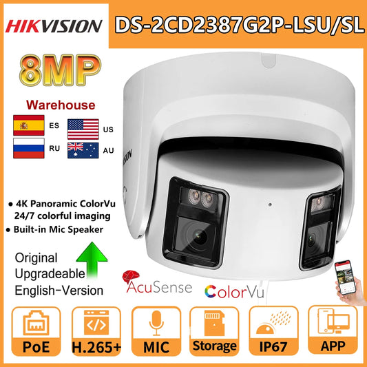 Hikvision 8MP Panoramic ColorVu Turret IP Camera DS-2CD2387G2P-LSU/SL