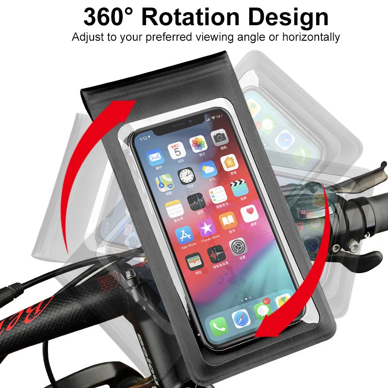 Bike Holder Waterproof Pouch Bag Bicycle Phone Case TPU Touchscreen