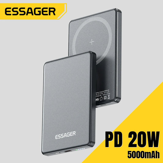 Essager Thin Wireless Power Bank 5000mAh Fast Charge Powerbank