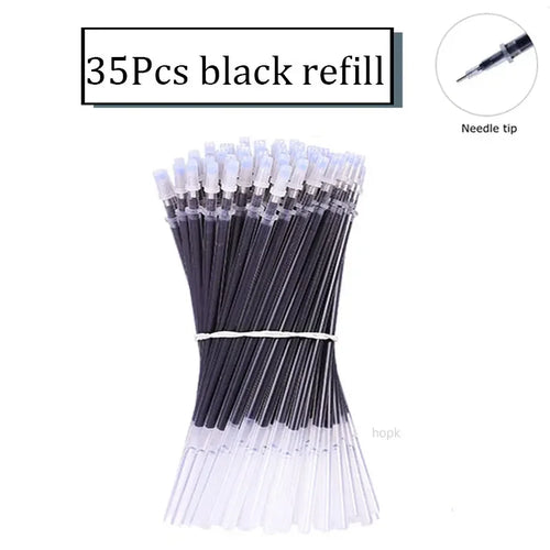 35 PCS Gel Pen Set School Supplies Black Blue Red Ink Color 0.5mm