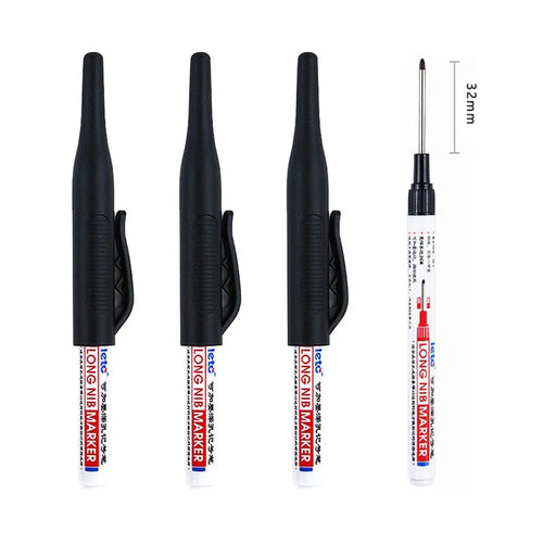 4Pcs/Set 30mm Deep Hole Long Nib Head Markers For Metal Perforating