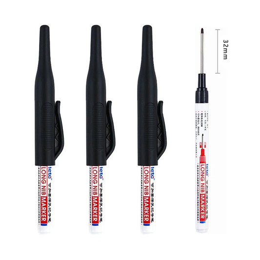 4Pcs/Set 30mm Deep Hole Long Nib Head Markers For Metal Perforating