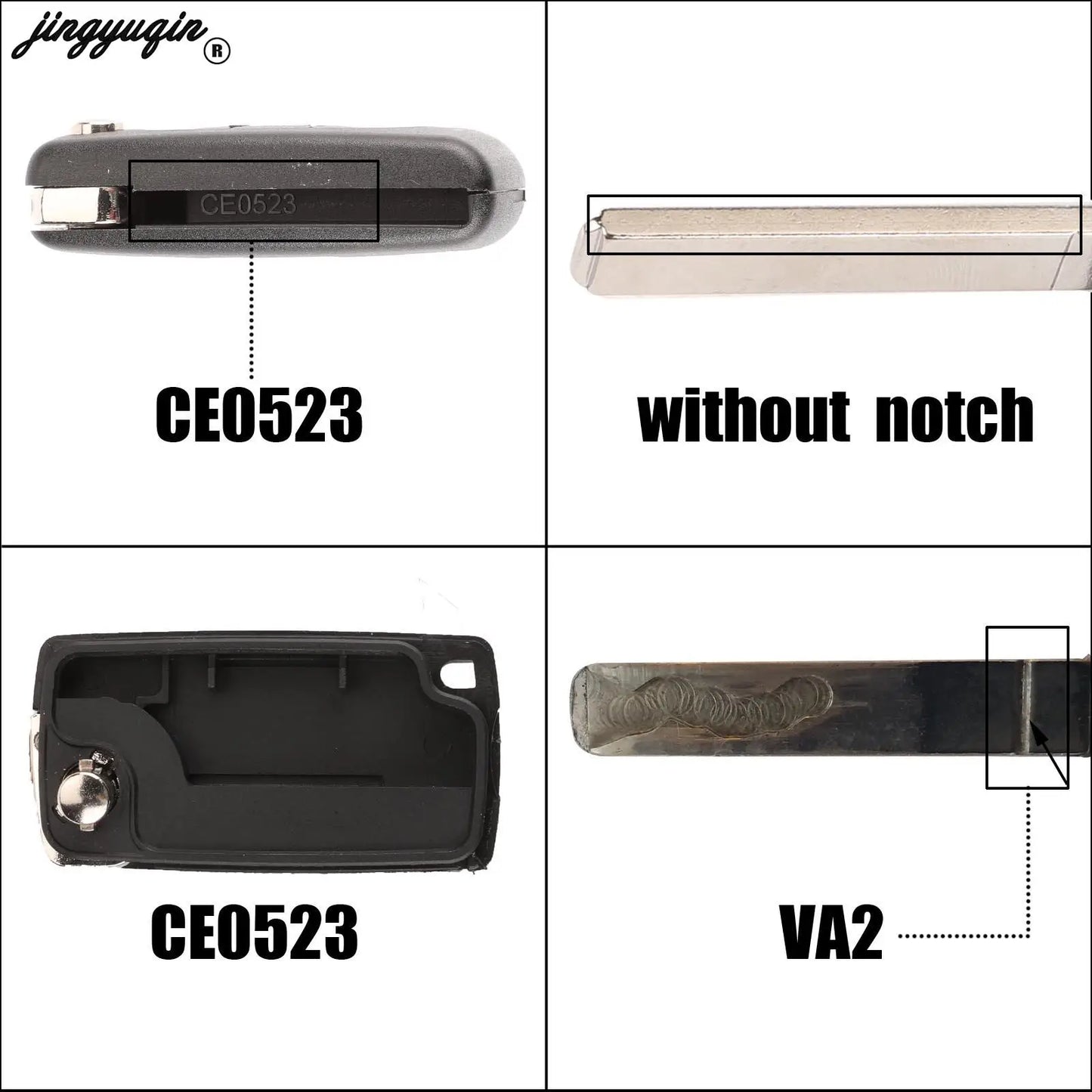 jingyuqin 2/3 Buttons for Peugeot 207 307 308 407 607 807 For Citroen