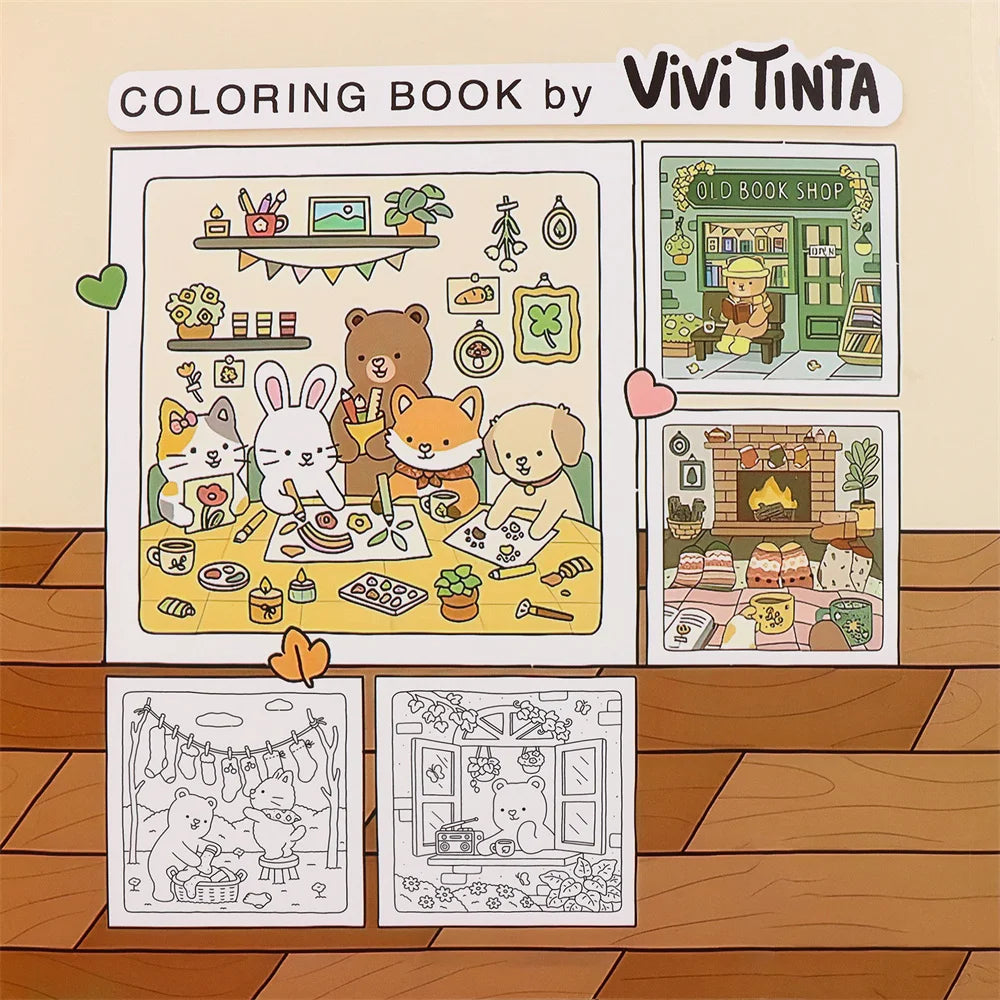 Coloring Book For Adults And Teens Halloween Theme Featuring Adorable