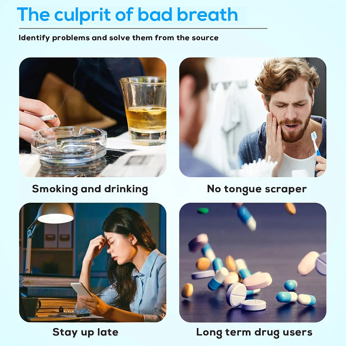 Stainless Steel Tongue Scrapers Tongues Cleaner for Adults Kids