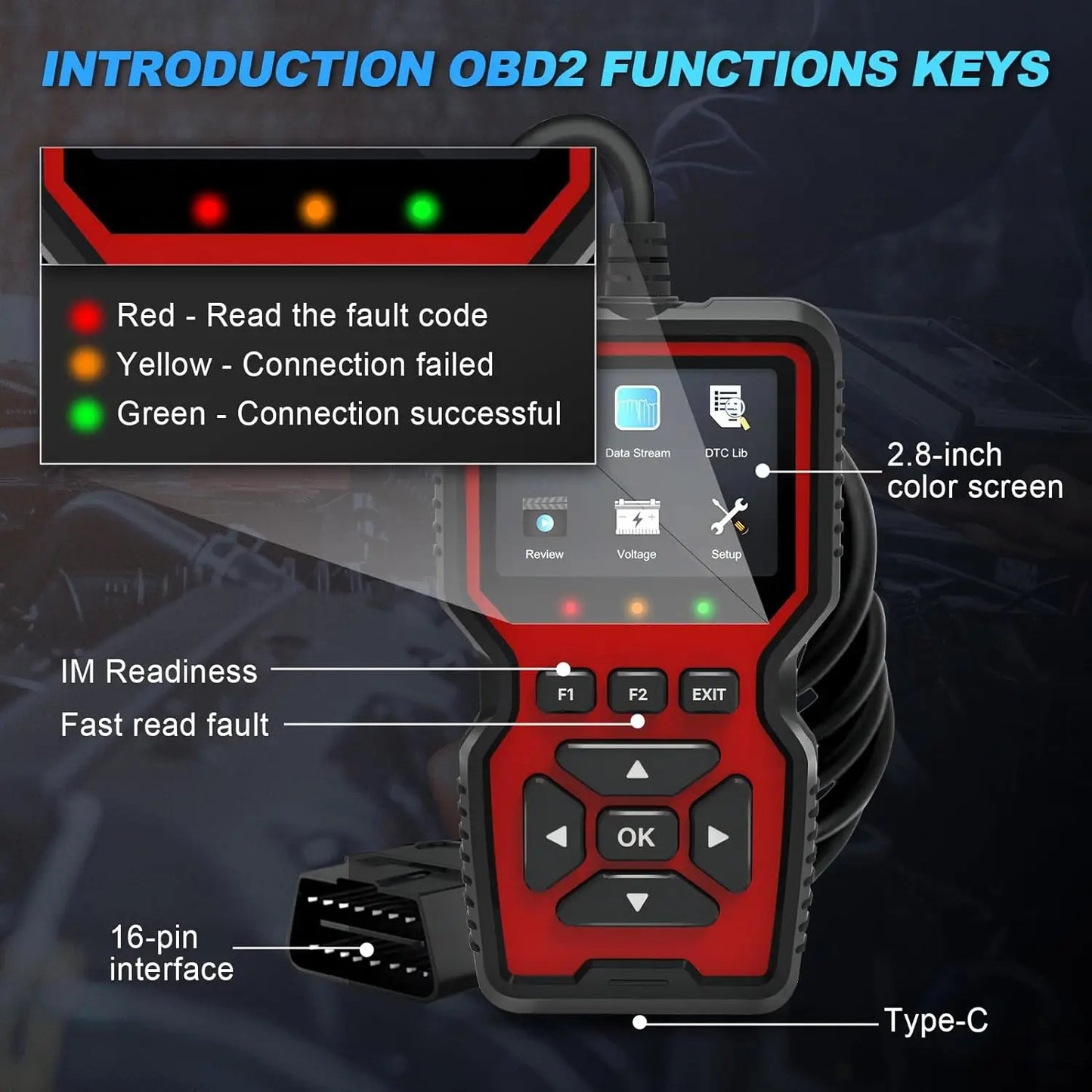 V519 Professional obd2 Scanner Diagnostic Tool EML327 OBD II Car