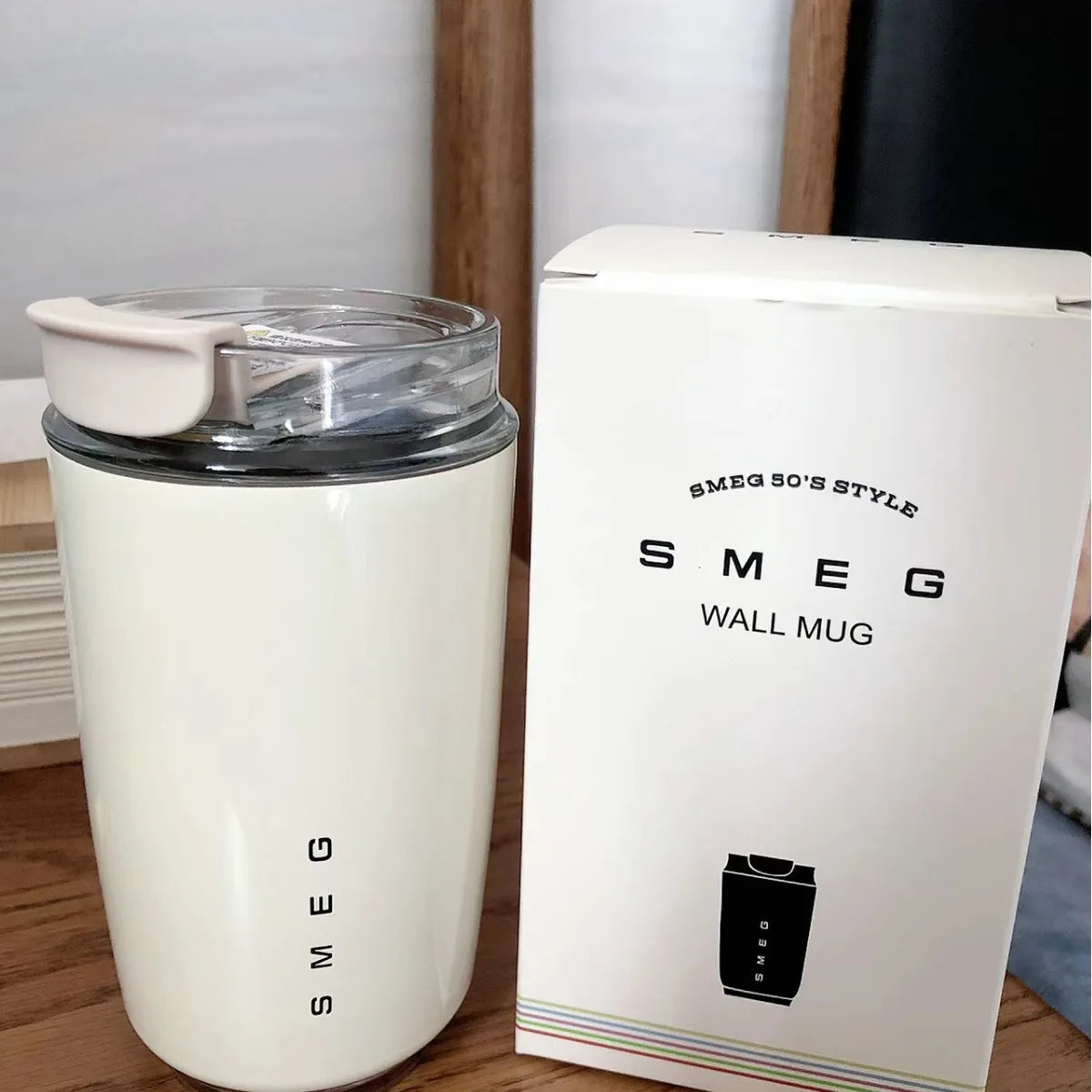 1PCS Tumbler Thermos Cup Milky White Coffee Mug Car Insulated Water