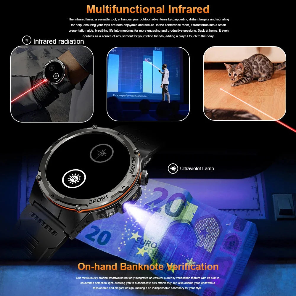 2024 New For XIAOMI Military Smartwatch IP68 Waterproof outdoor Sports