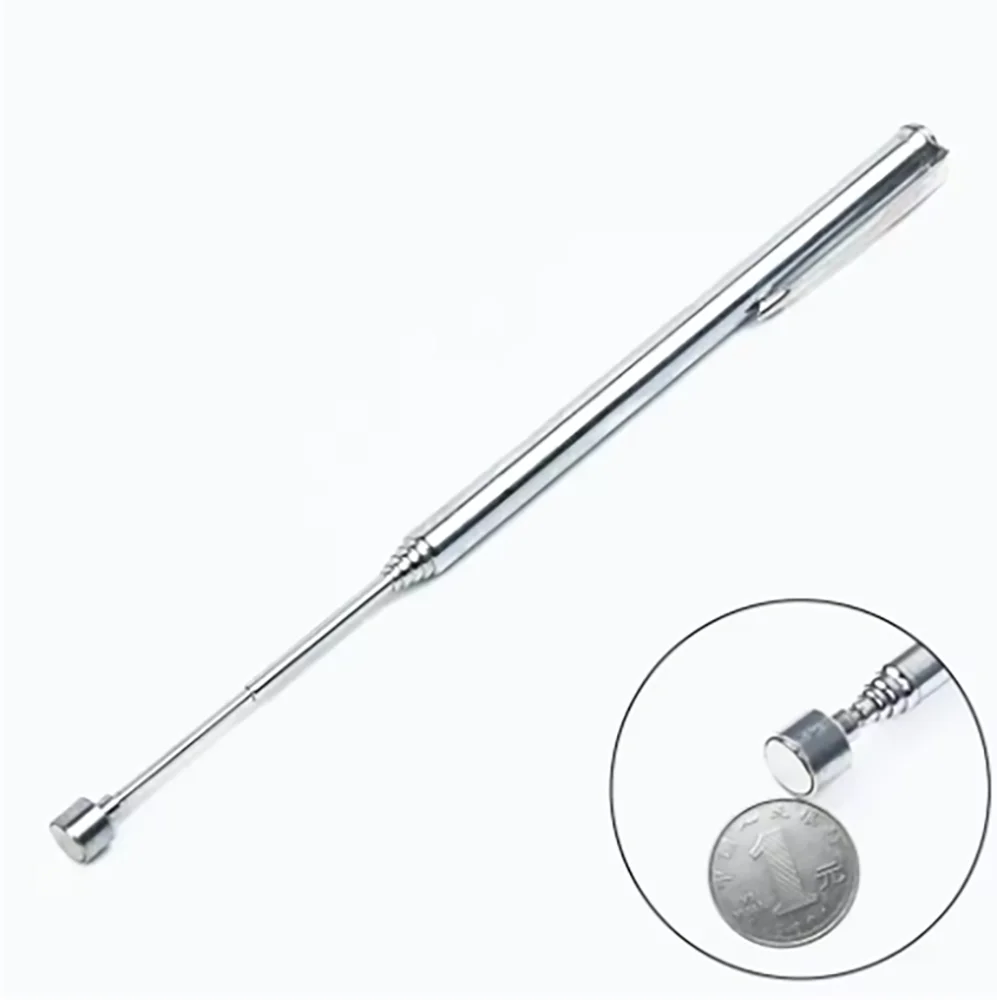 Portable Rotatable Magnetic Pickup Tool, Silver Magnet Suction Rod