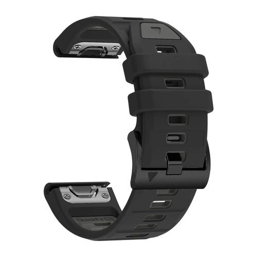 QuickFit 26mm 22mm Two Tone Silicone Strap For Garmin Fenix 8 E 7X 7 6