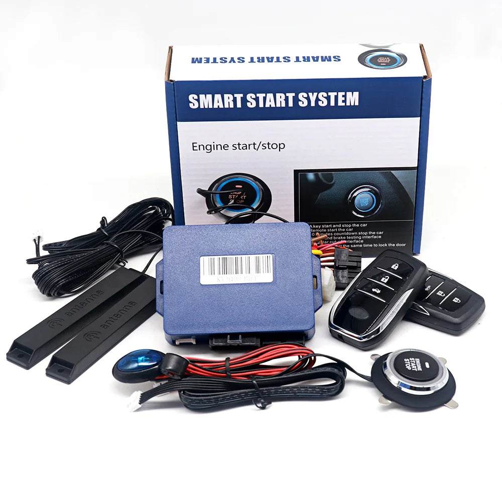 Car Alarm With Autostart Push One Button Auto Start Stop Keyless Entry