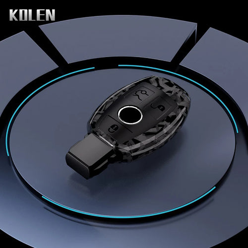 ABS Carbon Fiber Car Key Case Cover Shell For Mercedes Benz A B C E