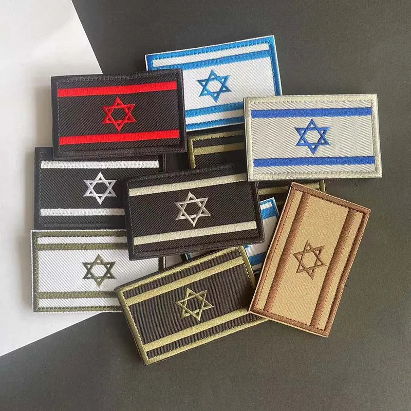 8*5CM/ Israel Flag Patch Clothes Sticker,Fabric Applique Embroidery