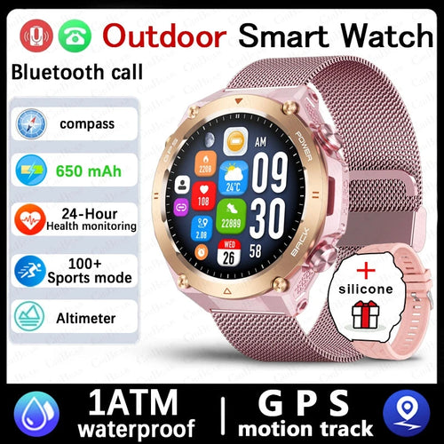 For Huawei Xiaomi GPS Outdoor Military Smart Watch Men 5ATM Waterproof