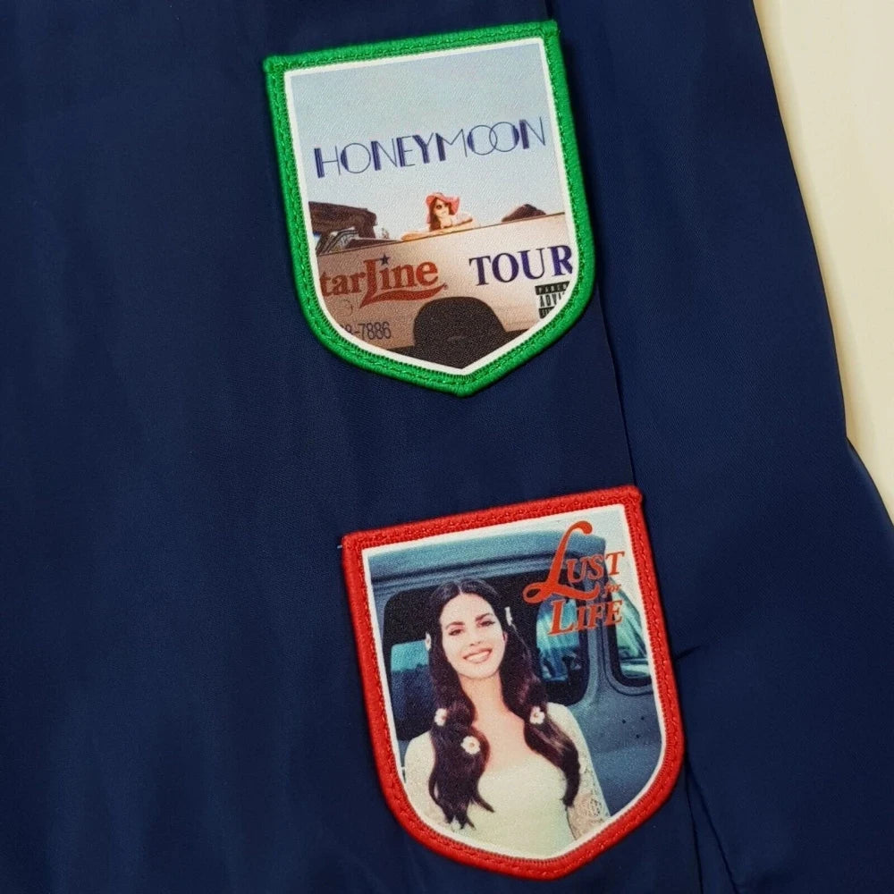 Lana Merch Racing Jacket With Patches Commemorative LDR Racer Jackets