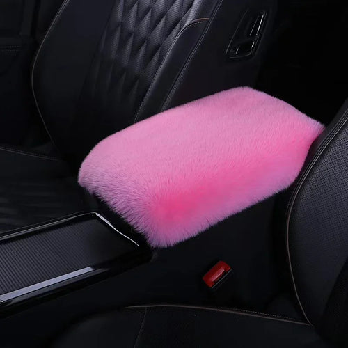 Plush Car Armrest Box Cushion Warm Center Console Arm Cover Pads