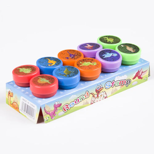 10pcs Assorted Stamps for Kids Self-ink Stamps Children Toy Stamps