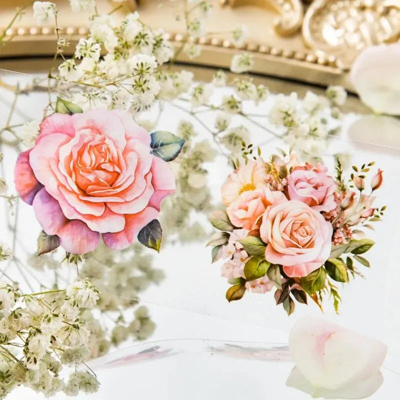 8Style 200cm/roll Flower Sea Tape Cut Film PET Plants Handbook DIY