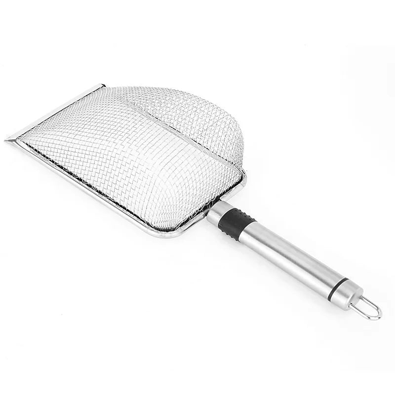 Stainless Steel Cat Litter Shovel Large Fine Hole Bentonite Mesh