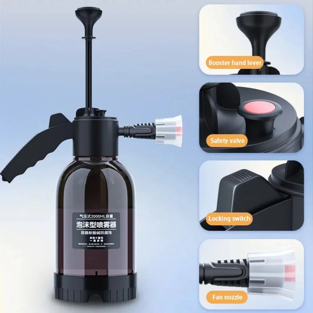 Car Wash Gun 2L Car Wash Spray Bottle Foam Sprayer Car Air Pressure