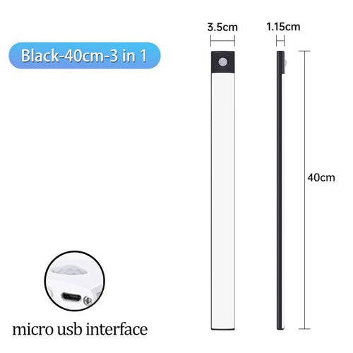 Cabinet Light USB Rechargeable Motion Sensor Led Three Colors In One