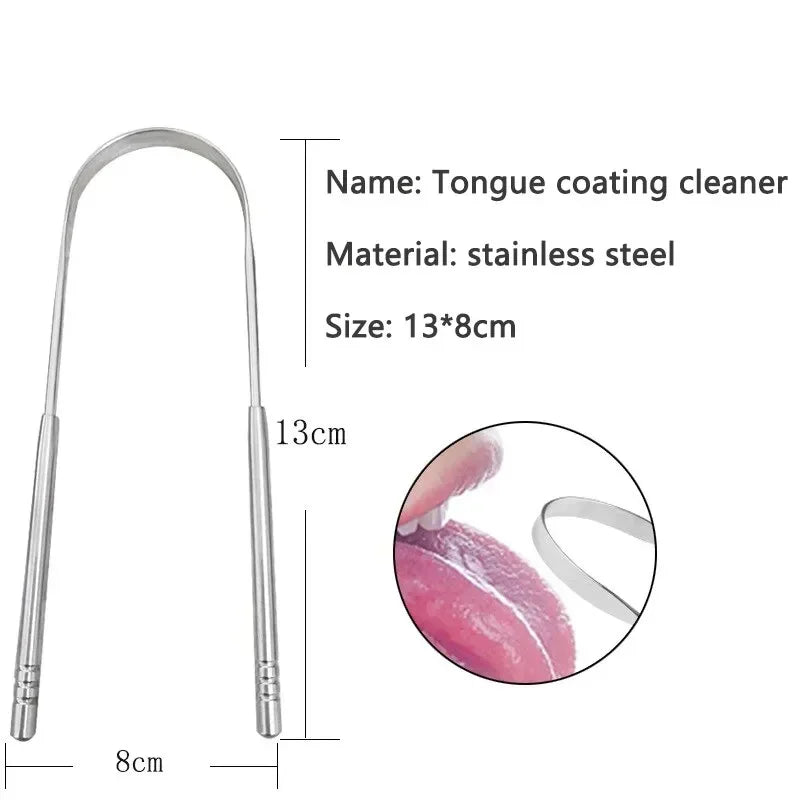 304 Stainless Steel U-Shaped Tongue Scraper Tongue Scraper Unisex Bad