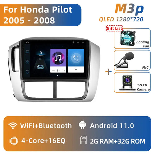 GPS Navigation Car Video Multimedia Player 4G for Honda Pilot 1 2005