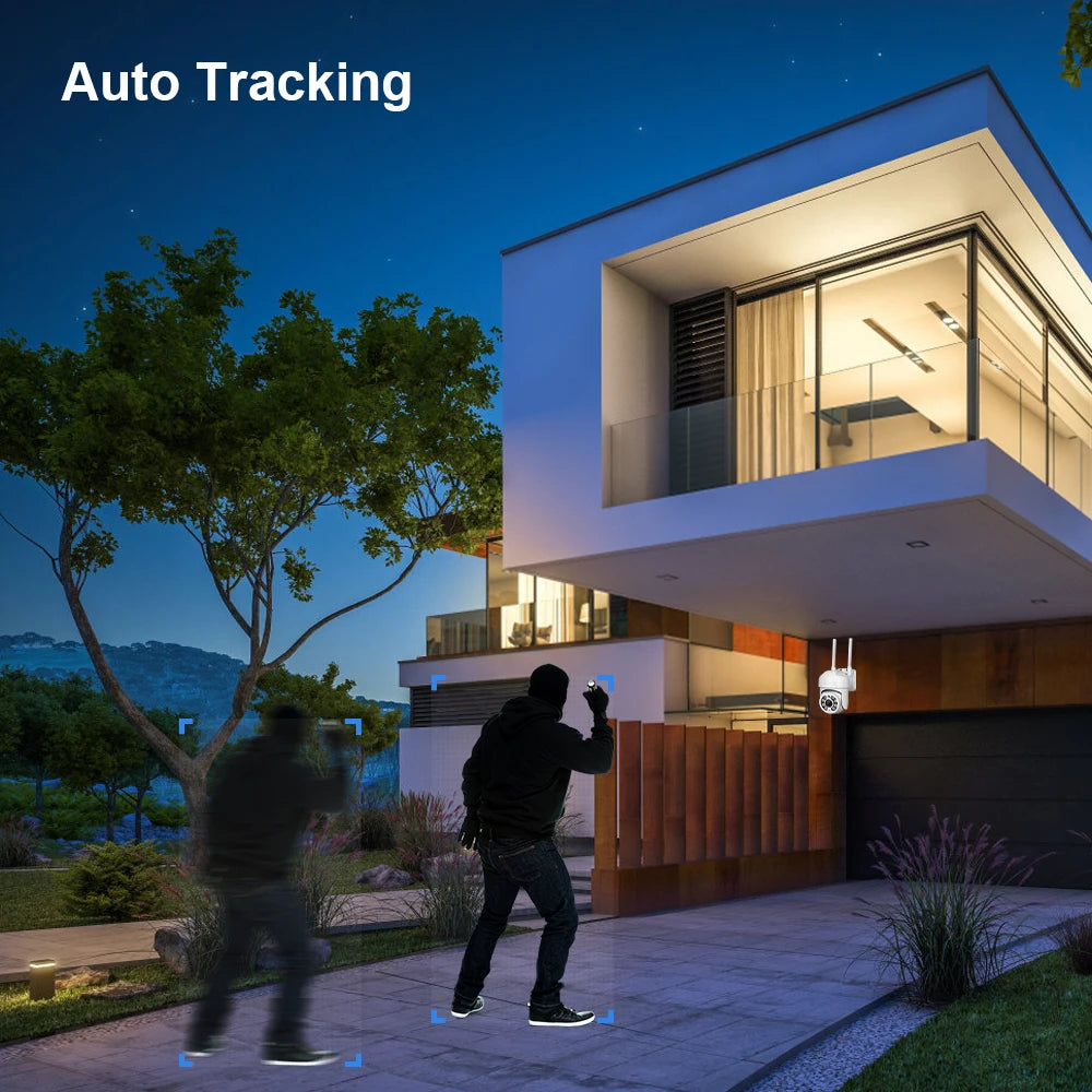 4MP HD Outdoor Wifi Camera Waterproof PTZ IP Camera 5X Digital Zoom