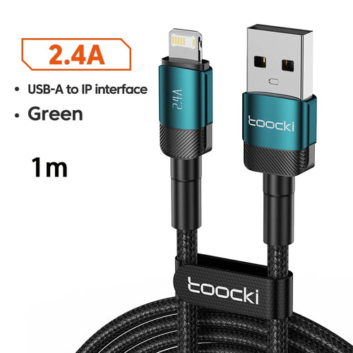 Toocki USB Cable For iPhone 14 13 12 Pro Max X XS XR 8 7 Plus iPad