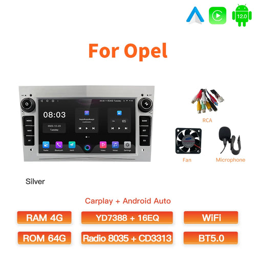 GATAXASKY 7"Car Android Radio Multimedia For Opel Vauxhall Astra H G J