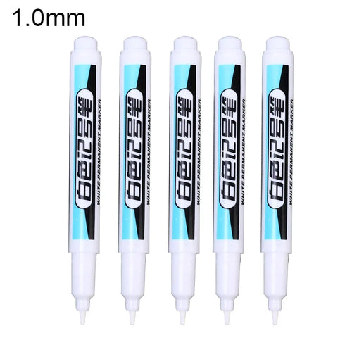 5/1Pcs Oily White Marker Pen Graffiti Pens Waterproof Permanent Gel
