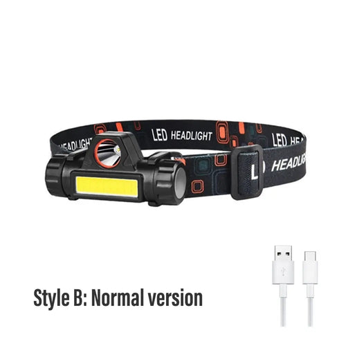 Rechargeable Fishing LED Headlamp Camping Headlight XPE COB Work Light