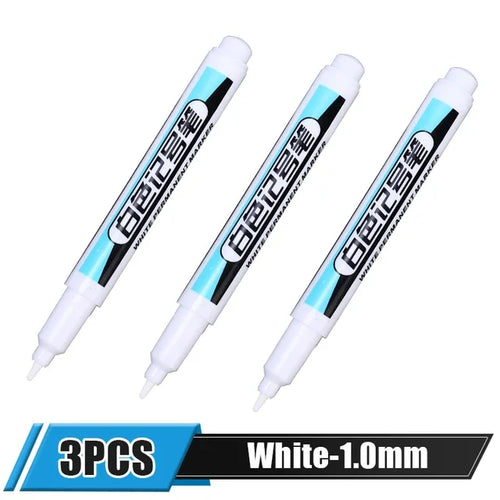 5/1Pcs Oily White Marker Pen Graffiti Pens Waterproof Permanent Gel