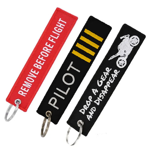 REMOVE BEFORE FLIGHT Keychain Pilot Key Chain for Motorcycles and Cars