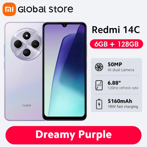 Global Version Xiaomi Redmi 14C Smartphone MediaTek Helio G81-Ultra
