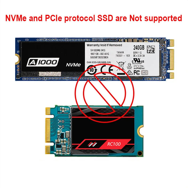 M.2 NGFF SSD To SATA 3 3.0  Adapter Card Converter B B&M Key Protocol