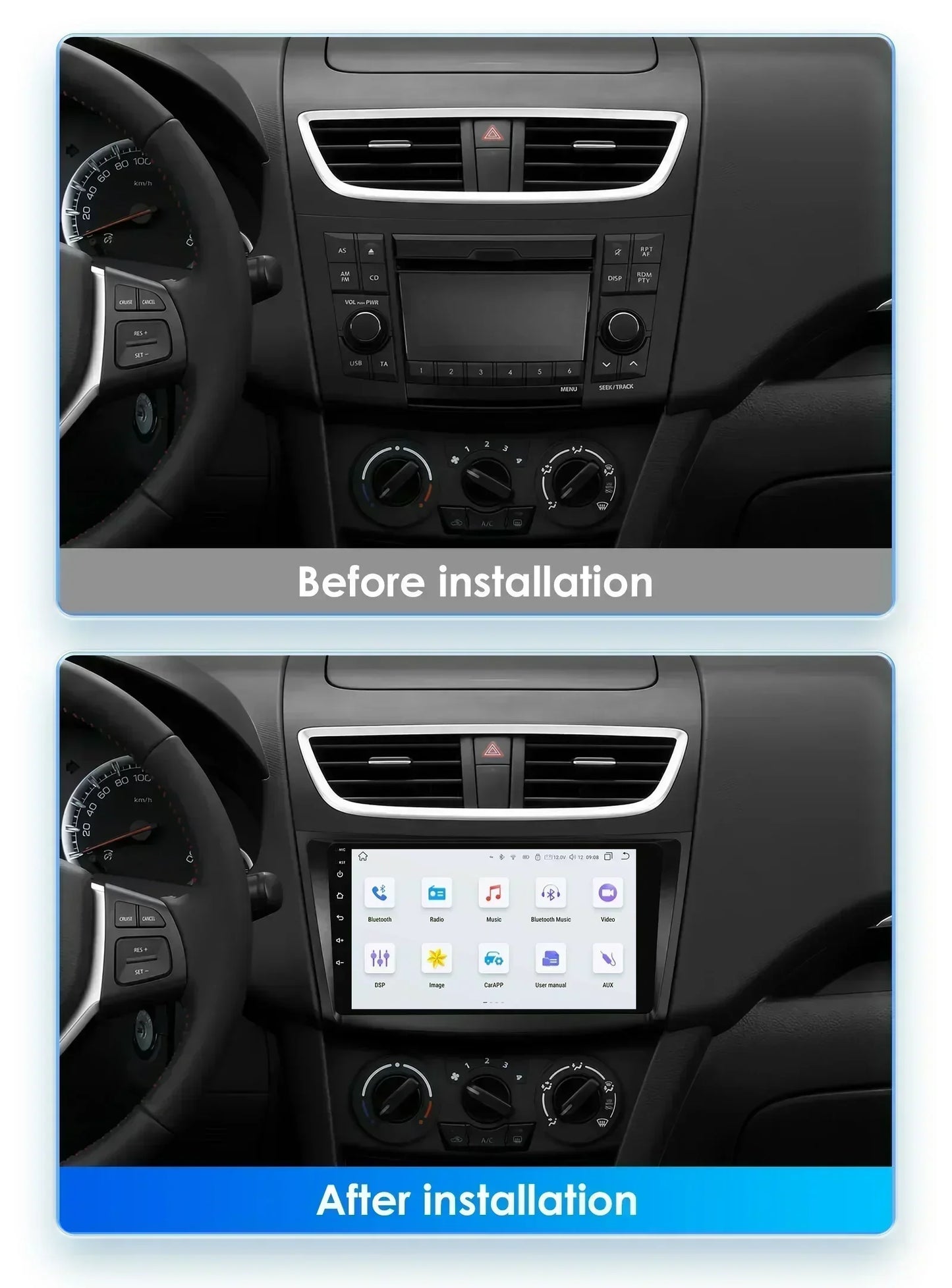 Hizpo Car Radio Multimedia Player For Suzuki Swift 4 2011 2012 2013