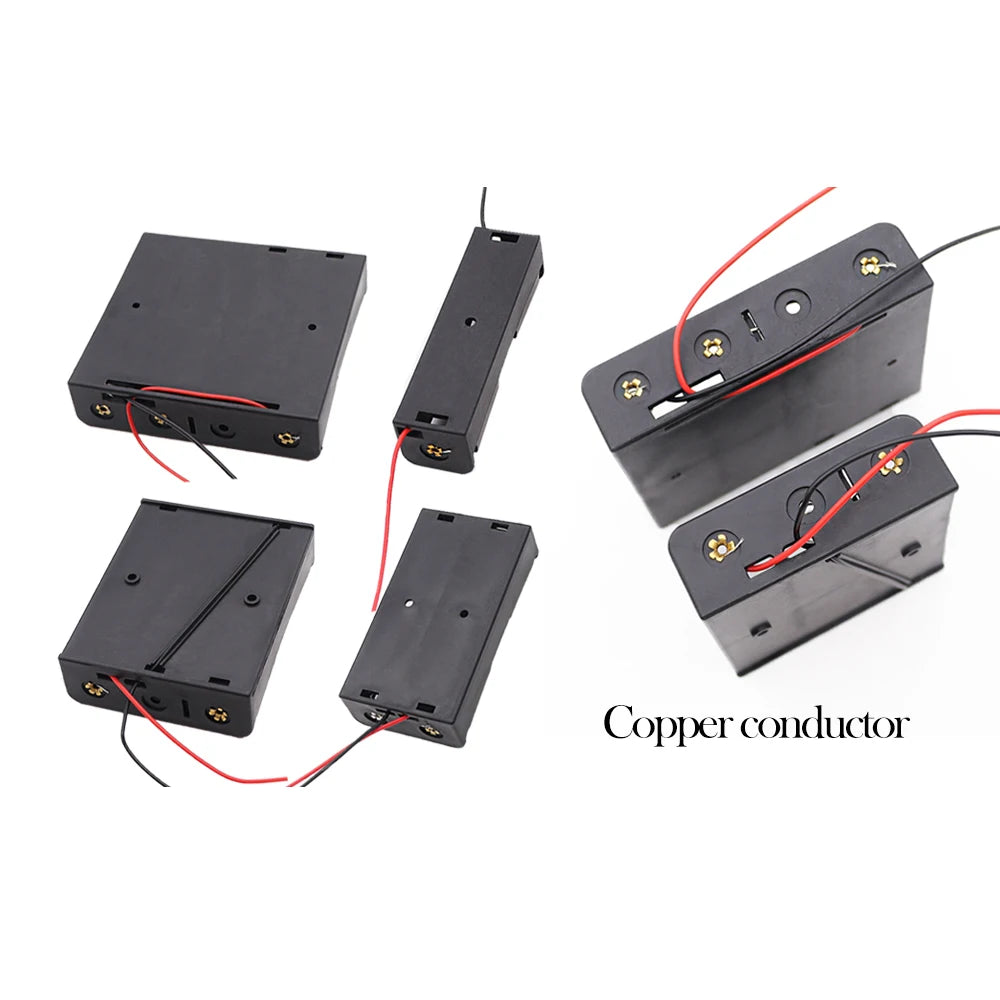 3pcs 18650 Battery Holder Box 1 Slot 3.7V Battery Storage Case 1/2/3/4