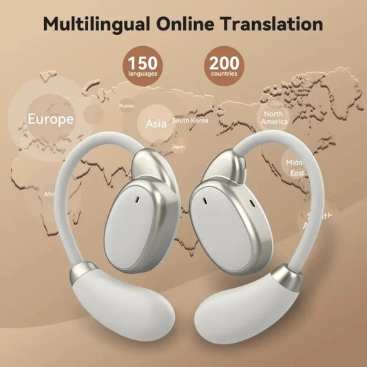 150 Languages Free Smart Translation Bluetooth 5.4 Headset Real-time