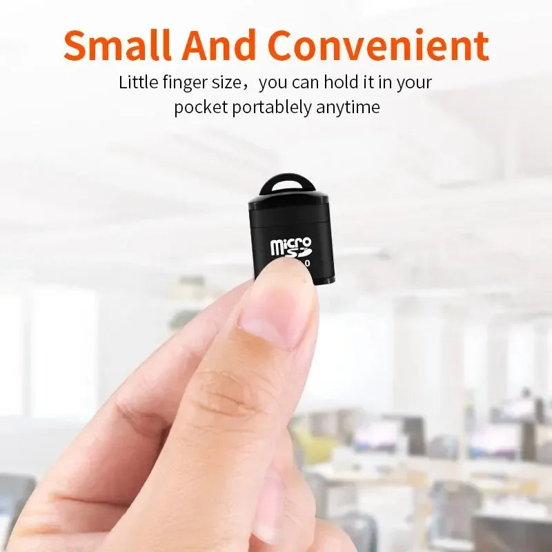 Aluminum Alloy Mini Card Reader Microsd/ TF Card/Mobile Phone Memory