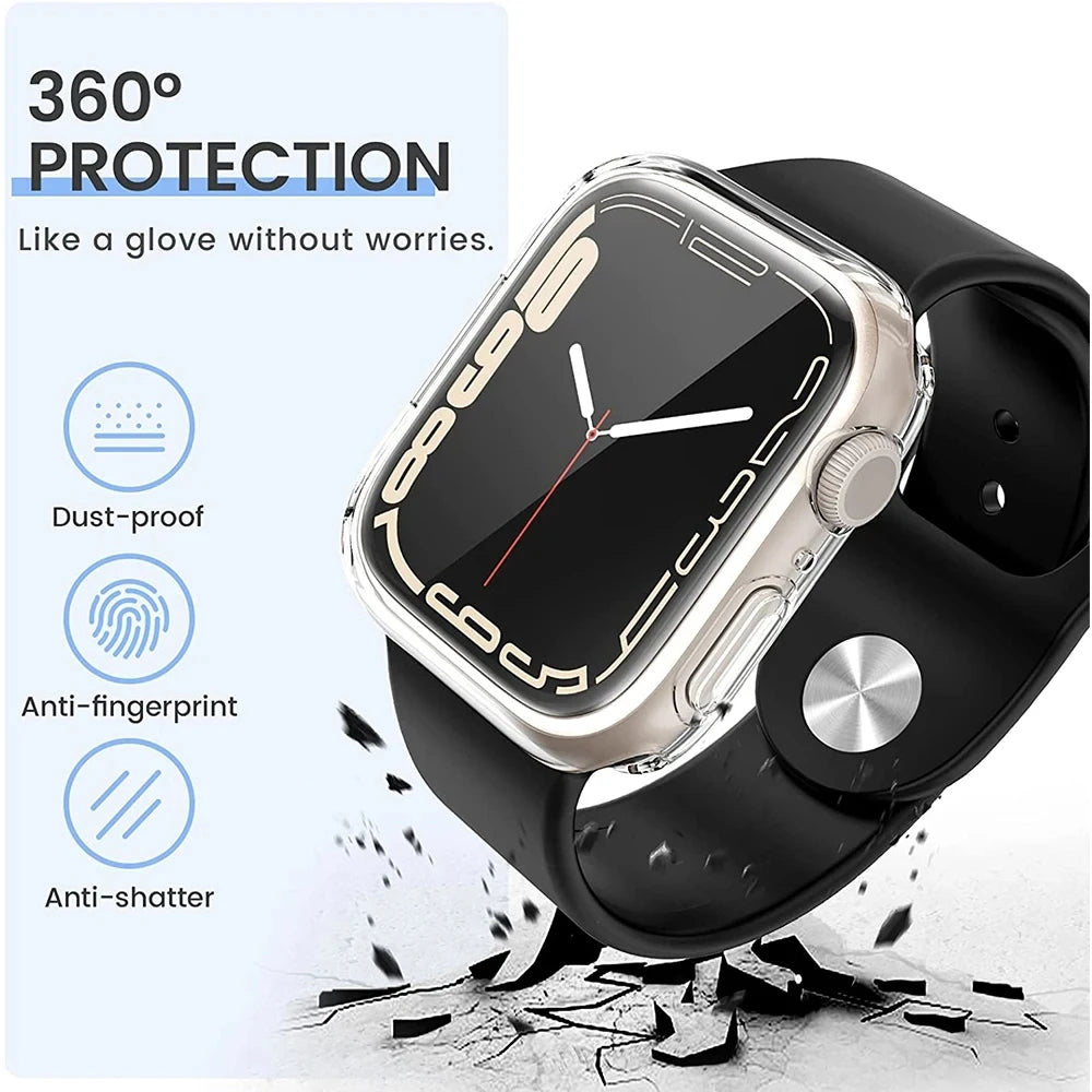 Screen Protector For Apple Watch Case 49mm 45mm 41mm 44mm 40mm Full
