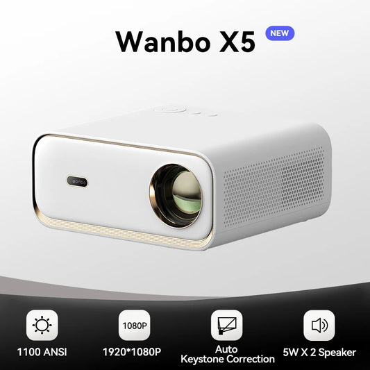 Wanbo X5 Projector 4K 1080P 20000 Lumens 1100ANSI Android 9.0 Dual